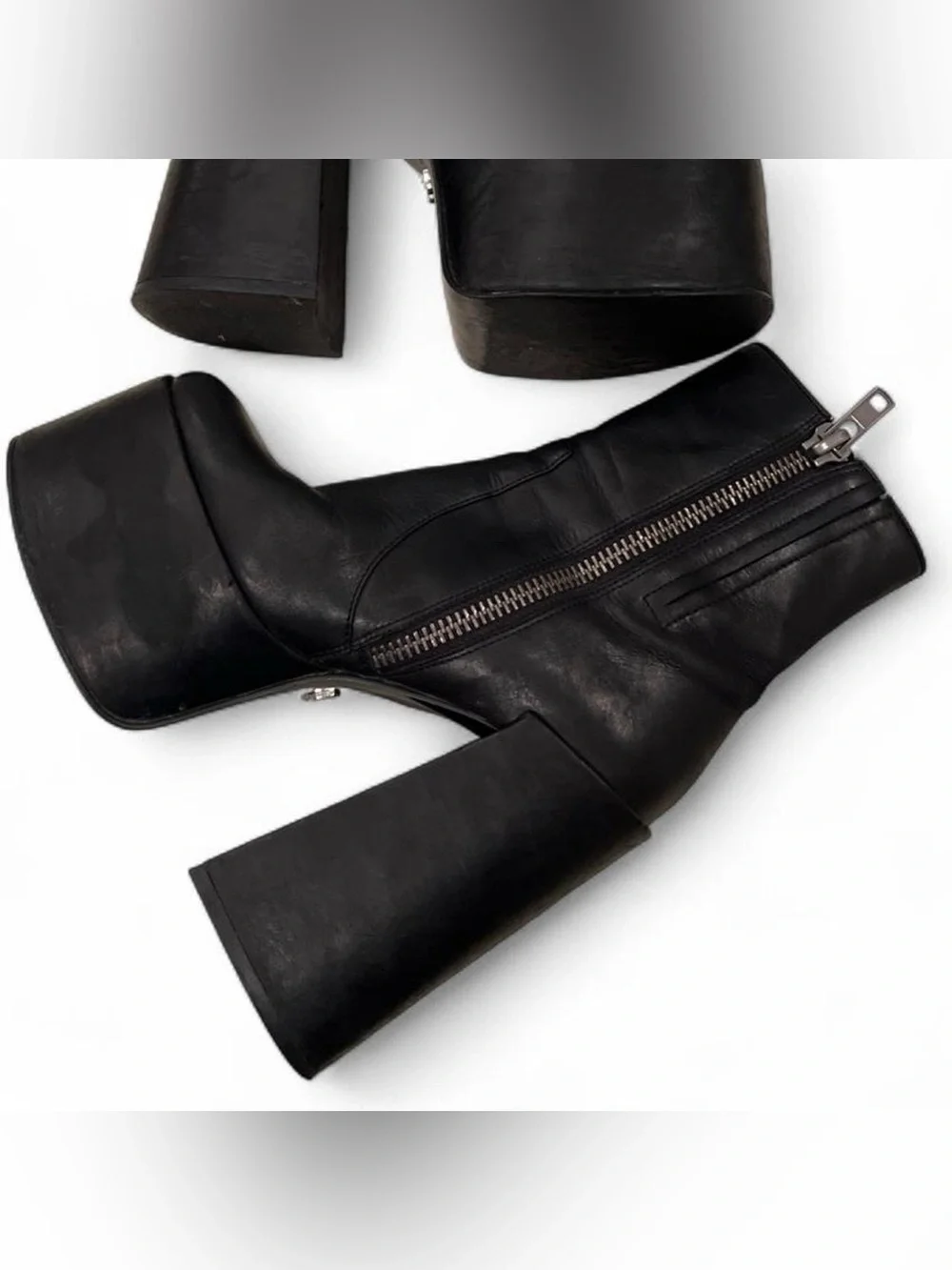 Naked Wolfe Black 130mm Posh Boots Middle Ground - Size US 5